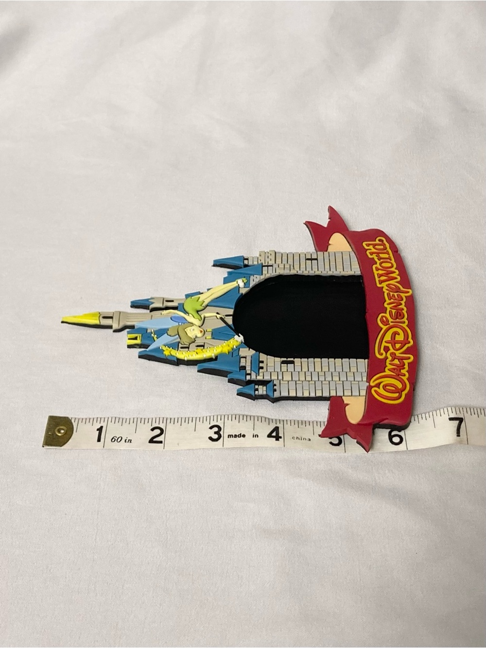 ⭐️ Vintage Disney Cinderella’s Castle Tinker Bell Rubber Magnetic Picture Frame - Picture 5 of 13